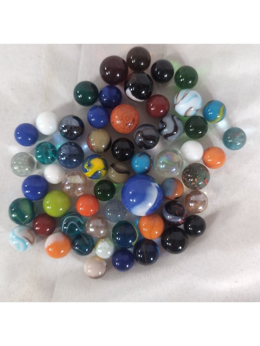Assorted Marbles Lot Players Shooter Various Sizes Colors 16mm 25mm 5/8" 1"